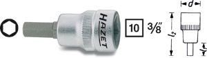 Hylsa Insex 3/8', Hazet i gruppen Handverktyg / 3/8tum Tapp  (9,8mm) / Hylsor hos AD Butik rebro / Wallin & Stackeflt (8801K-10r)
