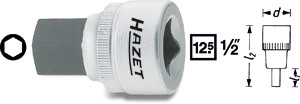 Hylsa Insex 1/2tum, Hazet i gruppen Handverktyg / 1/2tum Tapp  (12,7mm) / Hylsor hos AD Butik rebro / Wallin & Stackeflt (985-10r)