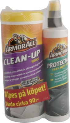 Clean-Up wipes + Protectant matt, ArmorAll i gruppen Bilvrd / Varumrken / Turtle hos AD Butik rebro / Wallin & Stackeflt (SE10635)