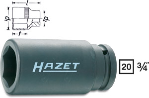 Krafthylsa 1000SLG   6-kant lång 3/4', Hazet i gruppen Handverktyg / 3/4tum Tapp  (19mm) / Hylsor hos AD Butik Örebro / Wallin & Stackefält (1000SLG-21r)