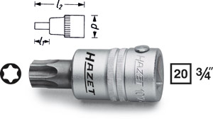 3/4tum Hylsa Torx T70  i gruppen Handverktyg / 3/4tum Tapp  (19mm) / Hylsor hos AD Butik rebro / Wallin & Stackeflt (1012-T70)