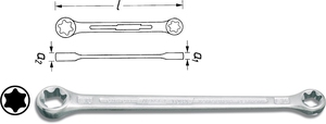 Torx dubbelnyckel i gruppen  hos AD Butik Örebro / Wallin & Stackefält (609-e_r)