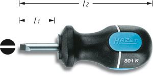 Skruvmejsel 801K Spr Stubby, Hazet i gruppen Handverktyg / Skruvmejslar / Spr hos AD Butik rebro / Wallin & Stackeflt (801K-35r)