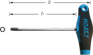 T-handtag 828 Torx, Hazet i gruppen Handverktyg / Skruvmejslar / Torx hos Wallin & Stackeflt (828-T10r)