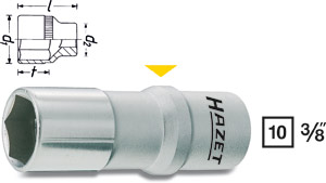 Tndstifthylsa 3/8' 16 mm, Hazet i gruppen Handverktyg / Specialverktyg / Motor / Tndstiftshylsor hos Wallin & Stackeflt (880AMGT-1)