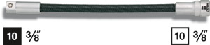 Flexibel frlngare 3/8', Hazet  i gruppen Handverktyg / 3/8tum Tapp  (9,8mm) / Frlngare hos AD Butik rebro / Wallin & Stackeflt (8830)