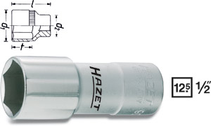 Tndstiftshylsa 900AMTG 16 mm 1/2', Hazet i gruppen Handverktyg / Specialverktyg / Motor / Tndstiftshylsor hos Wallin & Stackeflt (900AMGT)