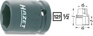 6-POINT IMPACT SOCKET i gruppen Hazet.se hos AD Butik rebro / Wallin & Stackeflt (900S-12)