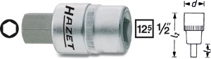 1/2tum Hylsa Insex 22 mm i gruppen Handverktyg / 1/2tum Tapp  (12,7mm) / Hylsor hos AD Butik rebro / Wallin & Stackeflt (986-22)