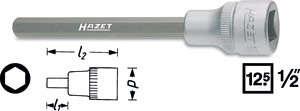 Hylsa 986SLG Insex 1/2tum, Hazet i gruppen Handverktyg / 1/2tum Tapp  (12,7mm) / Hylsor hos AD Butik rebro / Wallin & Stackeflt (986SLG-6r)