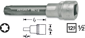 Hylsa 992LG Torx 1/2tum, Hazet i gruppen Handverktyg / 1/2tum Tapp  (12,7mm) / Hylsor hos AD Butik rebro / Wallin & Stackeflt (992LG-T50r)