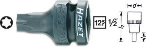 1/2tum Krafthylsa Torx T45  i gruppen Handverktyg / 1/2tum Tapp  (12,7mm) / Hylsor hos AD Butik rebro / Wallin & Stackeflt (995S-T45)