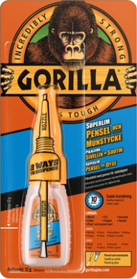 GORILLA GLUE SUPERLIM PENSEL/MUNSTYCKE i gruppen Kemprodukter / Lim/Ls/Ttning hos AD Butik rebro / Wallin & Stackeflt (E24402)