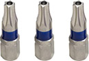 (UTGÅENDE) Bits torx med hål 1/4' 3-pack längs 25 mm, KSTOOLS