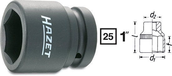 Krafthylsa 1100S  6-kant kort 1/1', Hazet