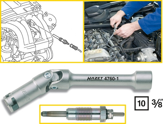 6-POINT SOCKET FOR GLOW PLUGS