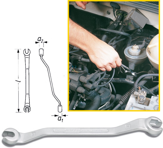 �ppen ringnyckel f�rst�rkt, Hazet