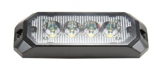 Blixtljus 4 LED Klart glas slim