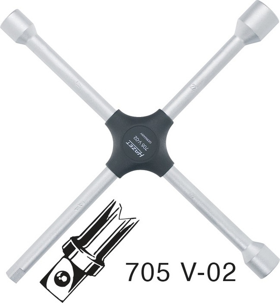 FOUR-WAY RIM WRENCH FOR PASSENGER CARS