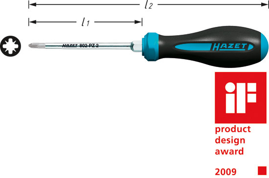 Skruvmejsel 802 Pozidriv, Hazet