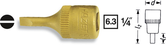 Hylsa 8503 Sp�r 1/4', Hazet