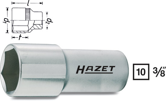 T�ndstifthylsa 3/8'  20,8 mm, Hazet