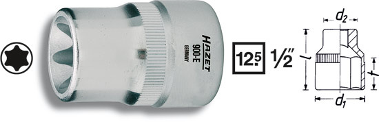 Hylsa 900 E-Torx 1/2', Hazet 