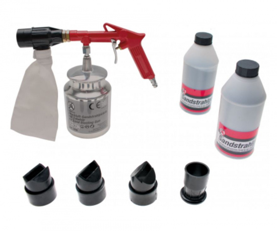 Bl�sterpistol, kit med tillbeh�r