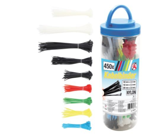 Sortiment f�rgade buntband, 450 st