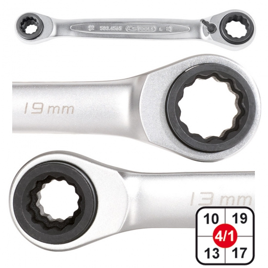 4 i 1 Ringsp�rrnyckel 10x13+17x19