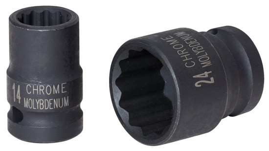 1/2tum Krafthylsa 12-kant kort 21 mm