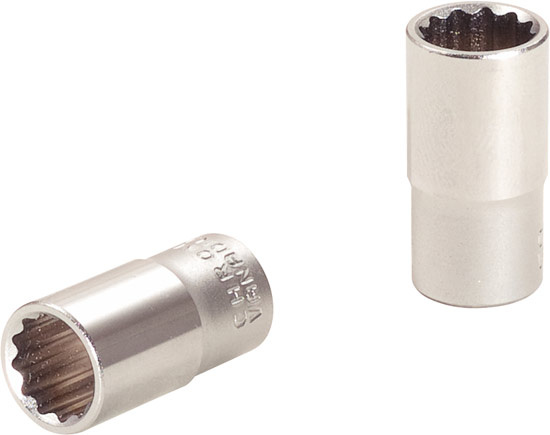 Hylsa 12-kant kort mattf�rkromad 1/4', KSTOOLS