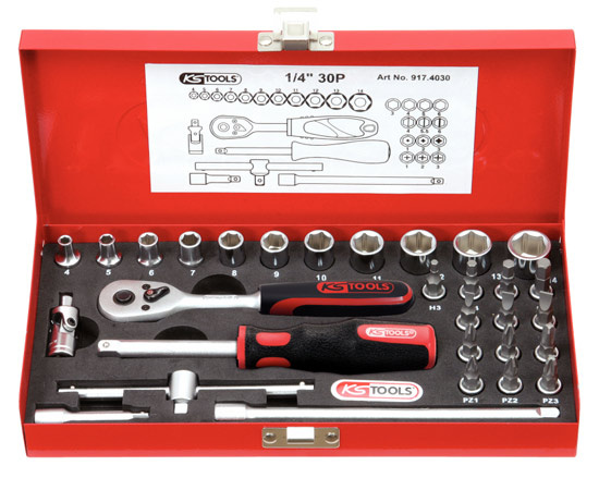 1/4tum Hylsnyckelsats 30 Delar  