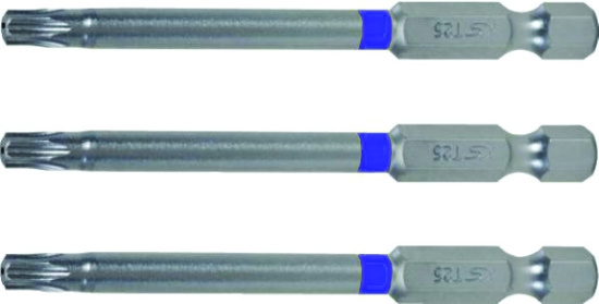 Bits torx med h�l 1/4'   3-pack l�ngd 75 mm, KSTOOLS