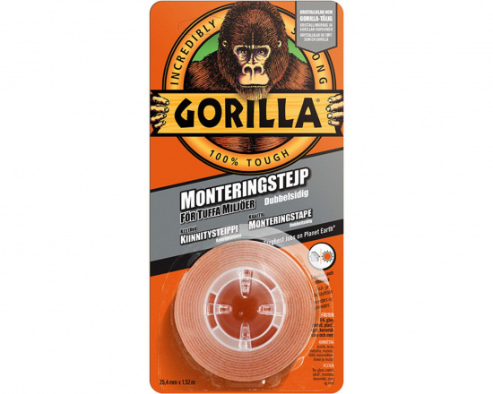 Gorilla Monteringstejp 1,52mx25,4mm